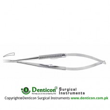 Micro Needle Holder Curved With Lock Stainless Steel, 15 cm - 6"